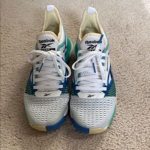 Reebok Blue and Green Nano Court Pickleball Shoes